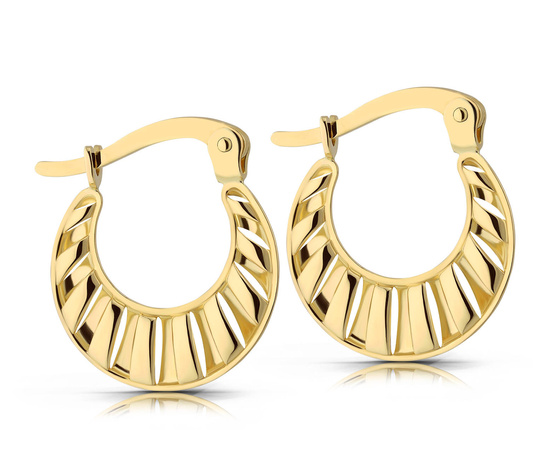 Złote kolczyki koła 375