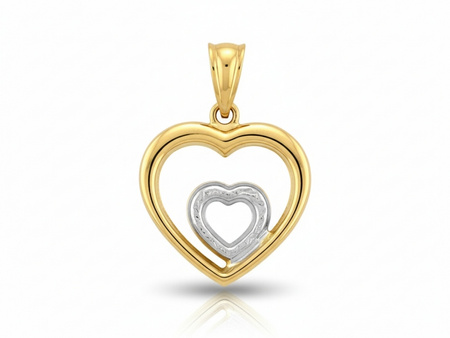 Serce 2w1 wisiorek zawieszka na łańcuszek