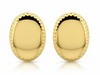 Kolczyki złote angielskie błyszczące owalne