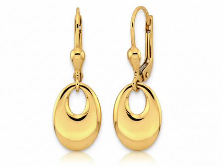 Kolczyki złote wiszące błyszczące subtelne