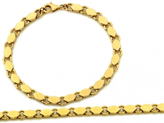 Bransoletka złota elementowa błyszcząca efektowna