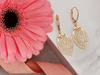 Złote kolczyki długie wiszące ażurowe idealne dla Mamy