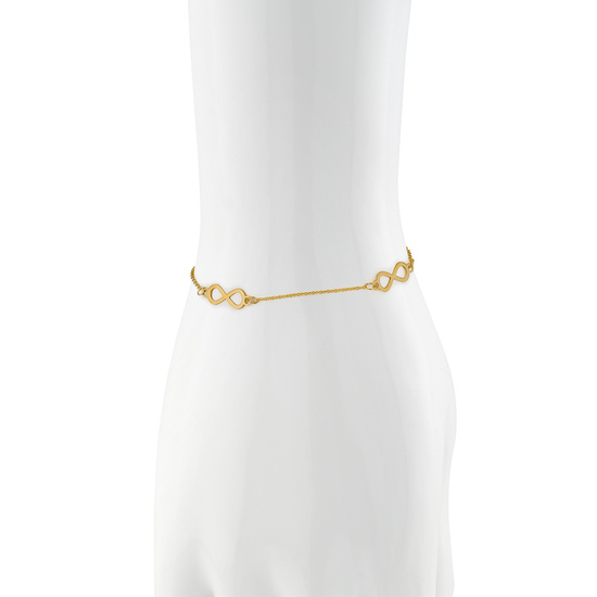 Złota bransoletka 585 nieskończoność 