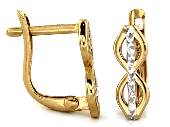 Złote kolczyki delikatne angielskie