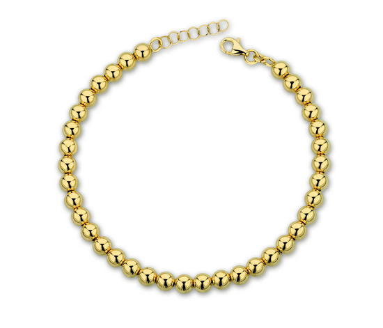 Złota bransoletka 925 kulki - 17 - 20,5 cm