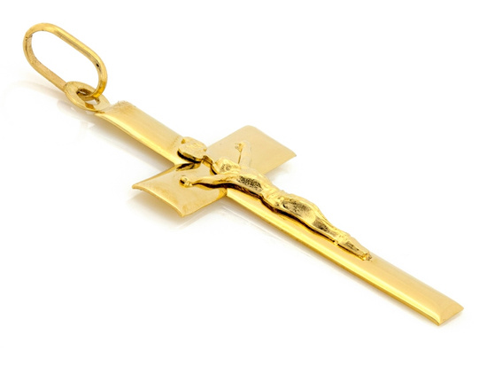 Złoty krzyżyk dla mężczyzny z wizerunkiem