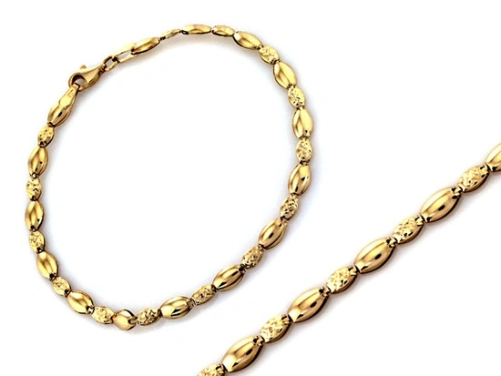 Delikatna bransoletka ze złotych kulek