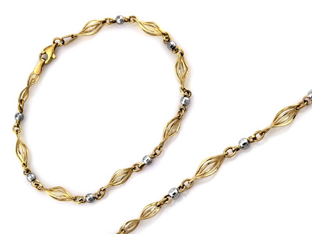 Elegancka złota bransoletka dla Pani