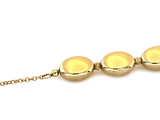 Bransoletka łańcuszkowa z owalnymi dmuchanymi ozdobami