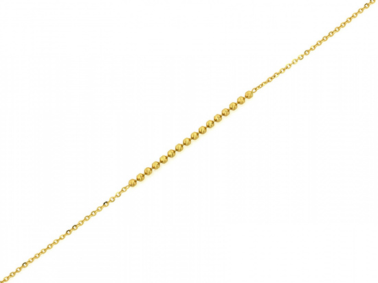 Bransoletka złota łańcuszkowa z kuleczkami
