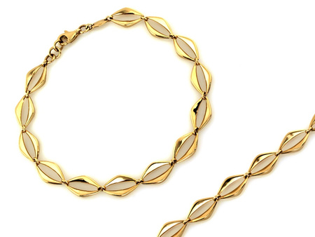 Złota bransoletka elegancka elementowa