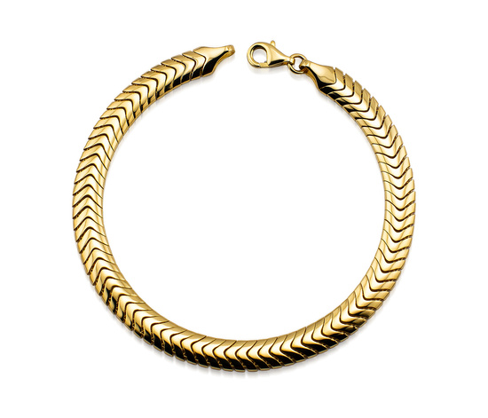 Złota bransoletka 585 elementowa taśma