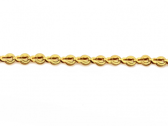 Bransoletka złota z ażurowych składanych elementów