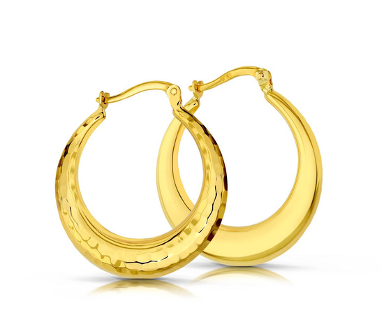 Złote kolczyki koła 333 - 25 mm