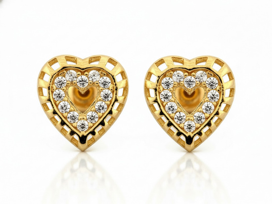 Kolczyki na sztyfcie serduszka