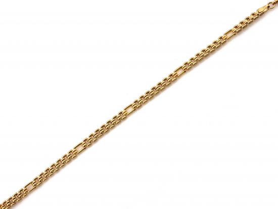 Błyszcząca złota bransoletka z ruchomych elementów na każdą okazję