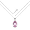 Naszyjnik srebrny 925 Swarovski - elipsa 