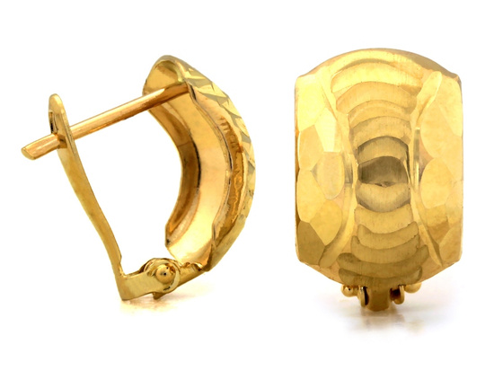 Kolczyki złote bez kamieni angielskie