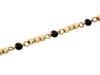 Bransoletka złota z kulkami i czarnymi kamieniami