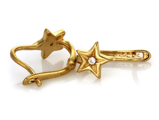 Kolczyki dla dziewczynki gwiazdka z cyrkonią