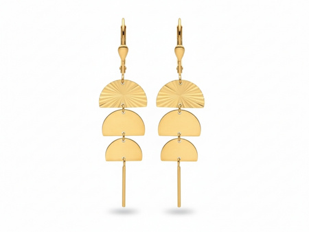 Kolczyki złote wiszace długie efektowne