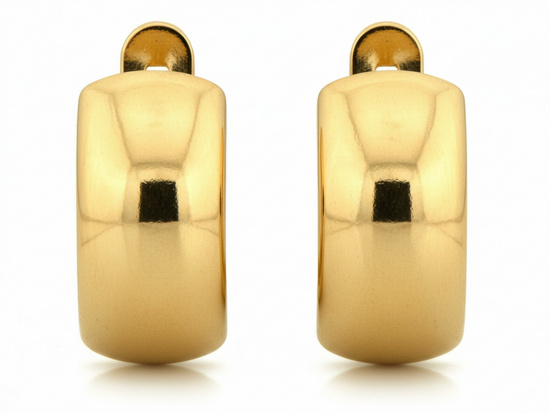 Kolczyki z złote gładkie angielskie eleganckie