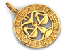 Złota zawieszka Waga zodiak