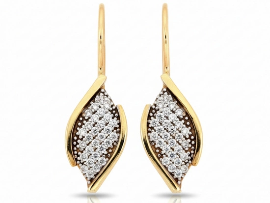 Kolczyki złote idealny prezent dla mamy na biglu z cyrkoniami