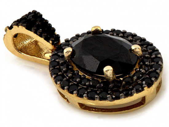 Zawieszka złota czarna markiza