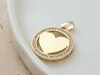 Zawieszka złota okrągła z sercem