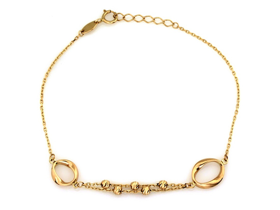 Złota bransoletka oryginalna łańcuszkowa