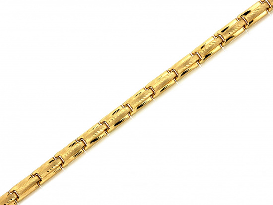 Bransoletka złota elementowa prostokątne elementy
