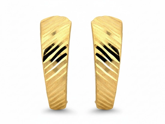 Kolczyki złote angielskie błyszczące bez kamieni