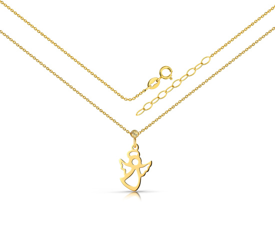 Złoty naszyjnik 585 - aniołek