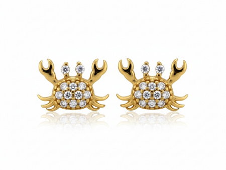 Kolczyki sztyfty KRAB z cyrkoniami