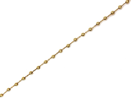 Bransoletka złota łańcuszkowa z kuleczkami