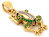 Zawieszka złota żaba bogato wysadzana cyrkoniami