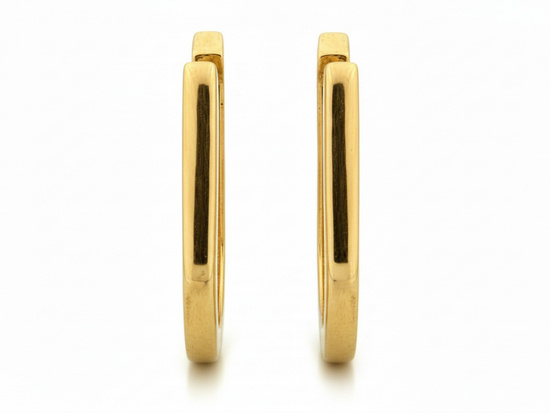 Kolczyki złote gładkie eleganckie