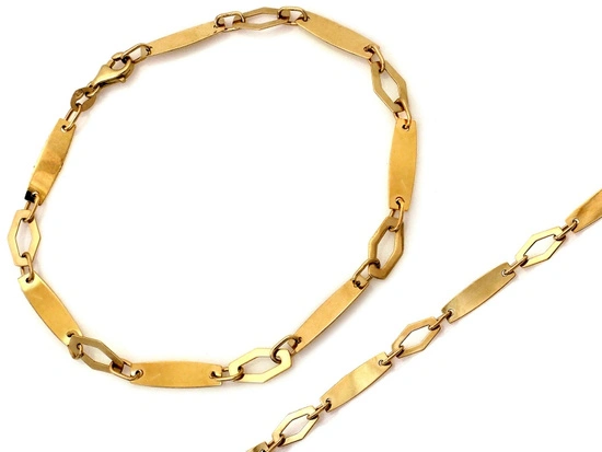 Bransoletka złota elementowa błyszcząca