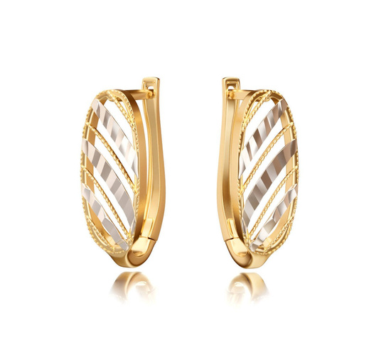 Złote kolczyki 333 - fantazyjne