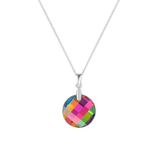 Naszyjnik srebrny 925 Swarovski - koło