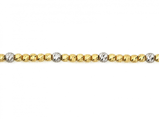 Bransoletka złota kulkami diamentowana