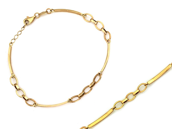 Złota bransoletka orginalna do każdej stylizacji