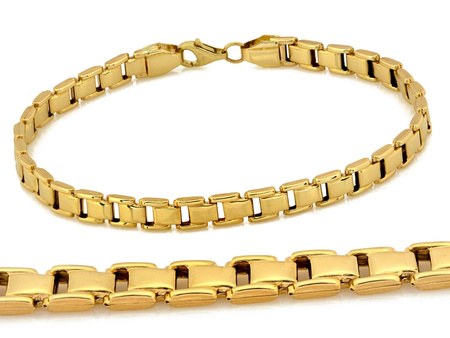 Bransoletka złota elementowa