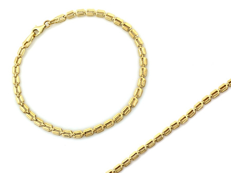 Bransoletka błyszcząca złota z łączonych delikatnych elementów