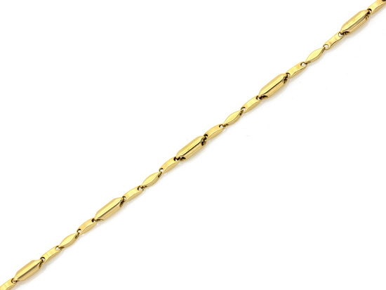 Bransoletka złota z dmuchanych tłoczonych elementów