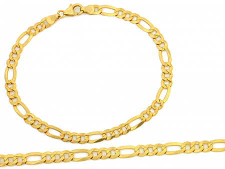 Złota bransoletka gruba pancerka męska