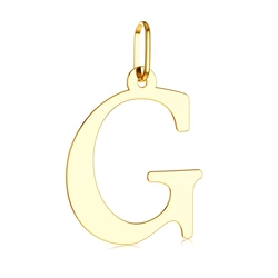 Złota literka G - średnia zawieszka 333