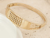 Złota bransoleta sztywna bangle ekskluzywna z kulkami