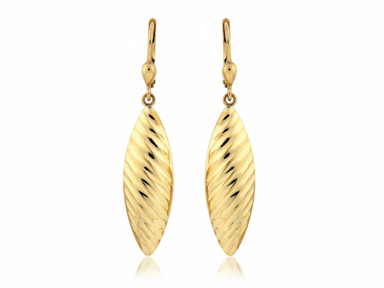 Kolczyki długie podłużne eliptyczne blaszki